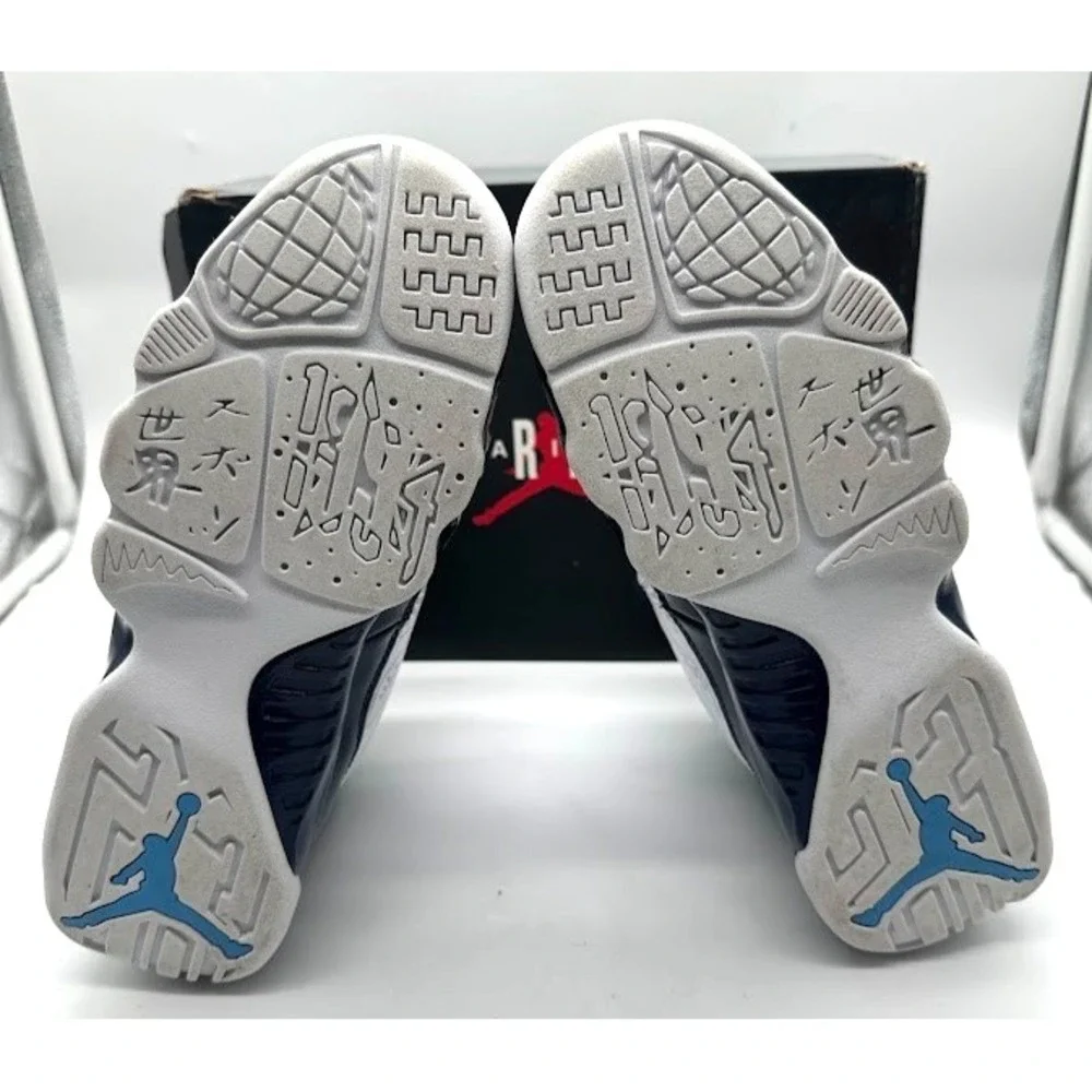 Nike Air Jordan 9 Retro GS White University Blue 302359-145 Size 7Y w/ Box